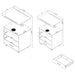 Lerma 1-drawer Adjustable Tray Top Nightstand with Speaker Black Ash