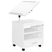 Lerma 1-drawer Adjustable Tray Top Nightstand with Speaker White High Gloss
