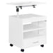 Lerma 1-drawer Adjustable Tray Top Nightstand with Speaker White High Gloss