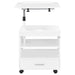 Lerma 1-drawer Adjustable Tray Top Nightstand with Speaker White High Gloss