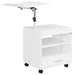 Lerma 1-drawer Adjustable Tray Top Nightstand with Speaker White High Gloss