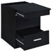 Fabre 1-drawer Extendable Top Nightstand Bedside Table Black Ash
