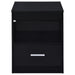 Fabre 1-drawer Extendable Top Nightstand Bedside Table Black Ash