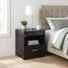 Fabre 1-drawer Extendable Top Nightstand Bedside Table Black Ash