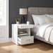 Fabre 1-drawer Extendable Top Nightstand Bedside Table White High Gloss