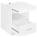 Fabre 1-drawer Extendable Top Nightstand Bedside Table White High Gloss