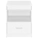 Fabre 1-drawer Extendable Top Nightstand Bedside Table White High Gloss