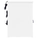 Fabre 1-drawer Extendable Top Nightstand Bedside Table White High Gloss