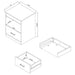 Fabre 1-drawer Extendable Top Nightstand Bedside Table White High Gloss