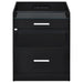 Furda 2-drawer LED Nightstand Bedside Table with Speaker Black Ash