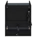 Furda 2-drawer LED Nightstand Bedside Table with Speaker Black Ash