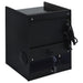 Furda 2-drawer LED Nightstand Bedside Table with Speaker Black Ash