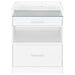 Furda 2-drawer LED Nightstand Bedside Table with Speaker White High Gloss
