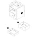 Furda 2-drawer LED Nightstand Bedside Table with Speaker White High Gloss
