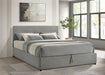 Reeves Upholstered Eastern King Lift-Top Storage Platform Bed Grey