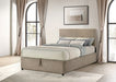 Reeves Upholstered Full Lift-Top Storage Platform Bed Tan