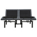 Weston Split Eastern King Massage Adjustable Bed Base in Black and Grey