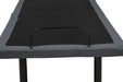 Weston Twin XL Dual-Motor Massage Adjustable Bed Base in Black and Grey