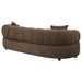 Casarin Fabric Channel-Back Sofa Brown