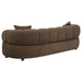 Casarin Fabric Channel-Back Sofa Brown