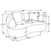 Casarin Fabric 2-Piece Channel-Back Sofa Set Brown