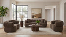 Casarin Fabric 3-Piece Channel-Back Sofa Set Brown