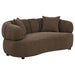 Casarin Fabric 3-Piece Channel-Back Sofa Set Brown