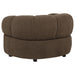 Casarin Fabric 3-Piece Channel-Back Sofa Set Brown