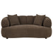Casarin Fabric Channel-Back Loveseat Brown