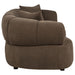 Casarin Fabric Channel-Back Loveseat Brown