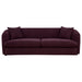 Delroy 3-Seat Stationary Sofa Aubergine Polyester Upholstery