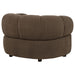 Casarin Fabric Channel-Back Accent Chair Brown
