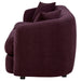 Delroy 3-Seat Stationary Sofa Aubergine Polyester Upholstery