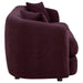 Delroy 3-Seat Stationary Sofa Aubergine Polyester Upholstery