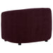 Delroy 3-Piece Stationary Sofa Set Aubergine Polyester Upholstery