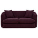 Delroy 2-Seat Stationary Loveseat Aubergine Polyester Upholstery