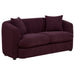 Delroy 2-Seat Stationary Loveseat Aubergine Polyester Upholstery