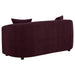 Delroy 2-Seat Stationary Loveseat Aubergine Polyester Upholstery