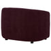 Delroy Stationary Accent Chair Aubergine Polyester Upholstery