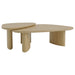 Arjona 2-Piece Triangular Nesting Coffee Table Set Honey Oak