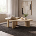 Arjona 2-Piece Triangular Nesting Coffee Table Set Honey Oak