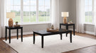 Holmes 3-Piece Square-Edge Coffee Table Set Black