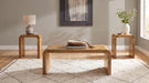 Booker 3-piece Mango Wood Coffee and End Table Set Natural