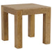 Butte Square Mango Wood End Table Natural