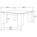 Butte Square Mango Wood Coffee Table Natural