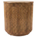 Coffey Round Mango Wood End Table Light Brown