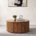 Coffey Round Mango Wood Coffee Table Light Brown