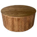 Coffey 2-piece Round Coffee and End Table Set Light Brown