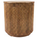 Coffey 3-piece Round Coffee and End Table Set Light Brown