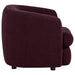Delroy Stationary Accent Chair Aubergine Polyester Upholstery